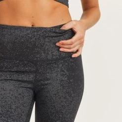 Mono B Athleisure Mono B Black Flake Foil Leggings