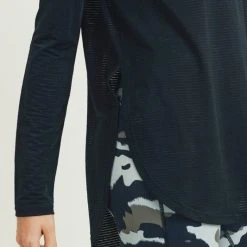 Mono B Athleisure Mono B Black Ribbed Mesh Top