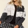Purple Door Boutique Ladies' Black Mix Oversized Denim Jacket