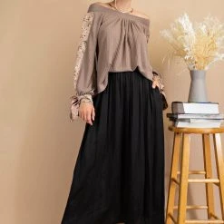 Purple Door Boutique Timeless Impression Black Maxi Skirt