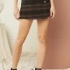 Purple Door Boutique Ladies' Classic Style Black Plaid Skort