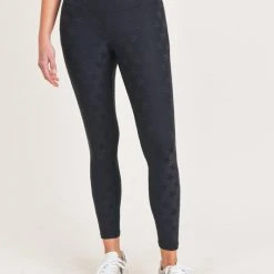 Mono B Athleisure Mono B Black Star Jacquard Leggings New Arrivals