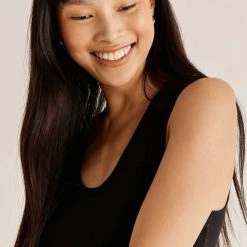 New Arrivals Z Supply Black Sirena Rib Tank Top