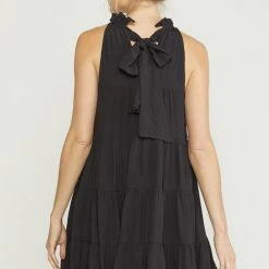 Purple Door Boutique New Arrivals Destiny Awaits Black Tiered Dress