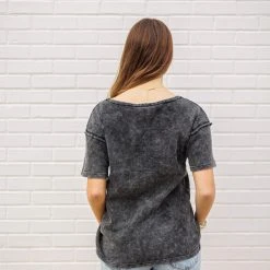 The Purple Door Boutique New Arrivals Summer Knit Black Charcoal Top