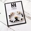 Purple Door Boutique Black White Mini Hoop Earrings Jewelry