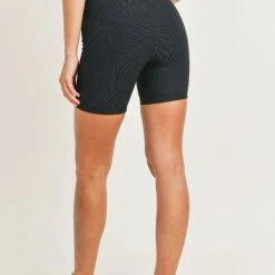 Mono B Athleisure Mono B Zebra Jacquard Biker Shorts Ladies'