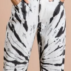 Purple Door Boutique Black Tie Dye Boyfriend Denim Ladies'