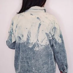 Purple Door Boutique New Arrivals Denim Tie Dye Corduroy Jacket
