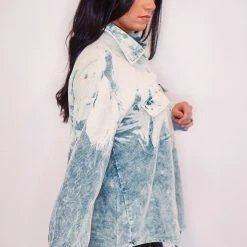 Purple Door Boutique New Arrivals Denim Tie Dye Corduroy Jacket