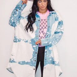 Purple Door Boutique Cloud Washed Denim Tunic Dress