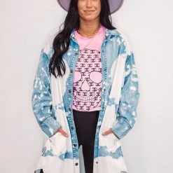 Purple Door Boutique Cloud Washed Denim Tunic Dress