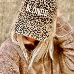 Purple Door Boutique Blonde Leopard Print Hat Headwear