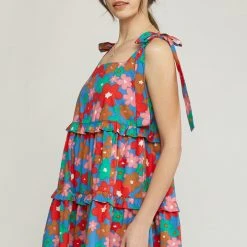 Purple Door Boutique Floral Love Blue Mini Dress New Arrivals