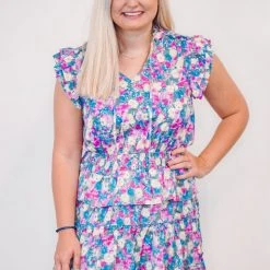 Purple Door Boutique Floral Wonders Smocked Pink Dress