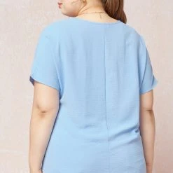 The Purple Door Boutique Sunshiny Days Oversized Blue Top