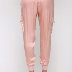 Purple Door Boutique Summer SALE Sweet Moments Blush Satin Joggers