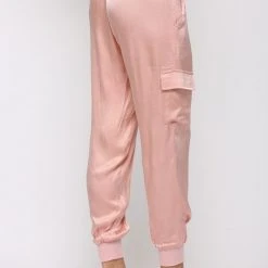 Purple Door Boutique Summer SALE Sweet Moments Blush Satin Joggers