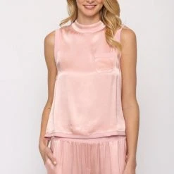 Purple Door Boutique Summer SALE Sweet Moments Blush Satin Top