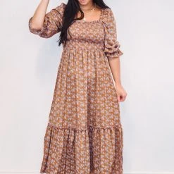 Purple Door Boutique Paisley Love Mauve Midi Dress