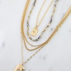 Purple Door Boutique Jewelry Starburst Layered Plate Necklace