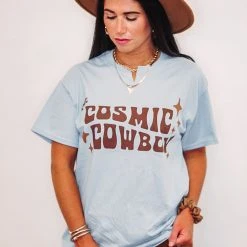 Distressed Vintage Couture Cosmic Cowboy Tee Ladies'