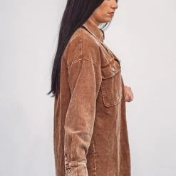 Purple Door Boutique Outback Babe Caramel Corduroy Jacket