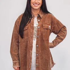 Purple Door Boutique Outback Babe Caramel Corduroy Jacket