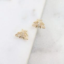 Purple Door Boutique Bumble Bee Stud Earrings Jewelry