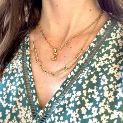 Canvas Jewelry Canvas Amanda Chain Link Necklace Worn Gold