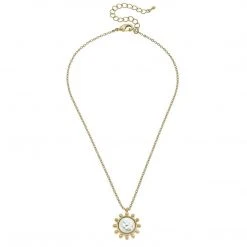 Canvas Jewelry Canvas Amelie Coin Pearl Necklace Worn Gold