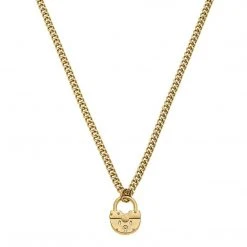 Canvas Jewelry Canvas Aspen Padlock Necklace Worn Gold