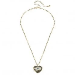 Canvas Jewelry Canvas Scout Heart Evil Eye Talisman Necklace