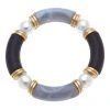 Canvas Jewelry Canvas Lelani Grey Black Resin Bracelet