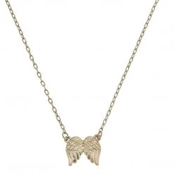 Canvas Jewelry Canvas Reversible Never Alone Wings Necklace Gold