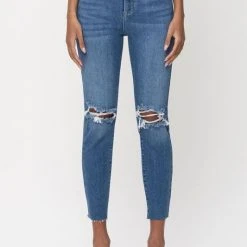 Cello Jeans Cello Distressed Mom Skinny Jeans