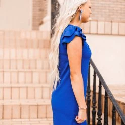 Purple Door Boutique Sassy Girl Royal Blue Dress Ladies'