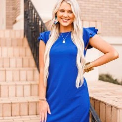 Purple Door Boutique Sassy Girl Royal Blue Dress Ladies'