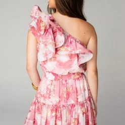 Buddy Love Sofia Zap One Shoulder Ruffle Cocktail Dress Ladies'