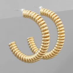 Purple Door Boutique Jewelry Coil Gold Hoop Earrings
