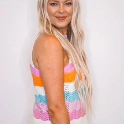 Purple Door Boutique New Arrivals Cream Scalloped Knit Halter Top