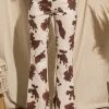 Purple Door Boutique Ladies' Suede Brown Cow Print Pants