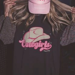 New Arrivals Charlie Southern Charcoal Cowgirls Don't Cry Tee