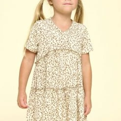 Purple Door Boutique New Arrivals Youth Cream Leopard Print Dress