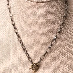 Purple Door Boutique Jewelry Crystal Toggle Chain Necklace