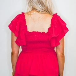 Purple Door Boutique New Arrivals Love Song Fuchsia Peplum Top
