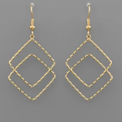 Purple Door Boutique Jewelry Dainty Dangle Textured Earrings