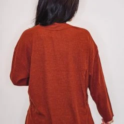 Purple Door Boutique Chilly Nights Rust Knit Top