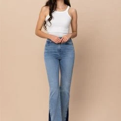 New Arrivals Hidden Jeans Panel Flare Jeans
