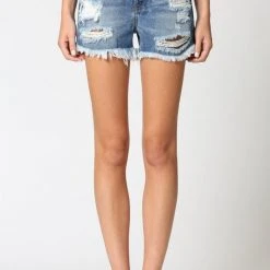 Hidden Jeans Distressed Shorts